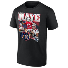 Drake Maye New England Patriots Notorious T-Shirt Black | NFL