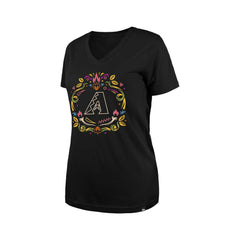 Arizona Diamondbacks New Era Women's Día de los Muertos V-Neck T-Shirt - MLB