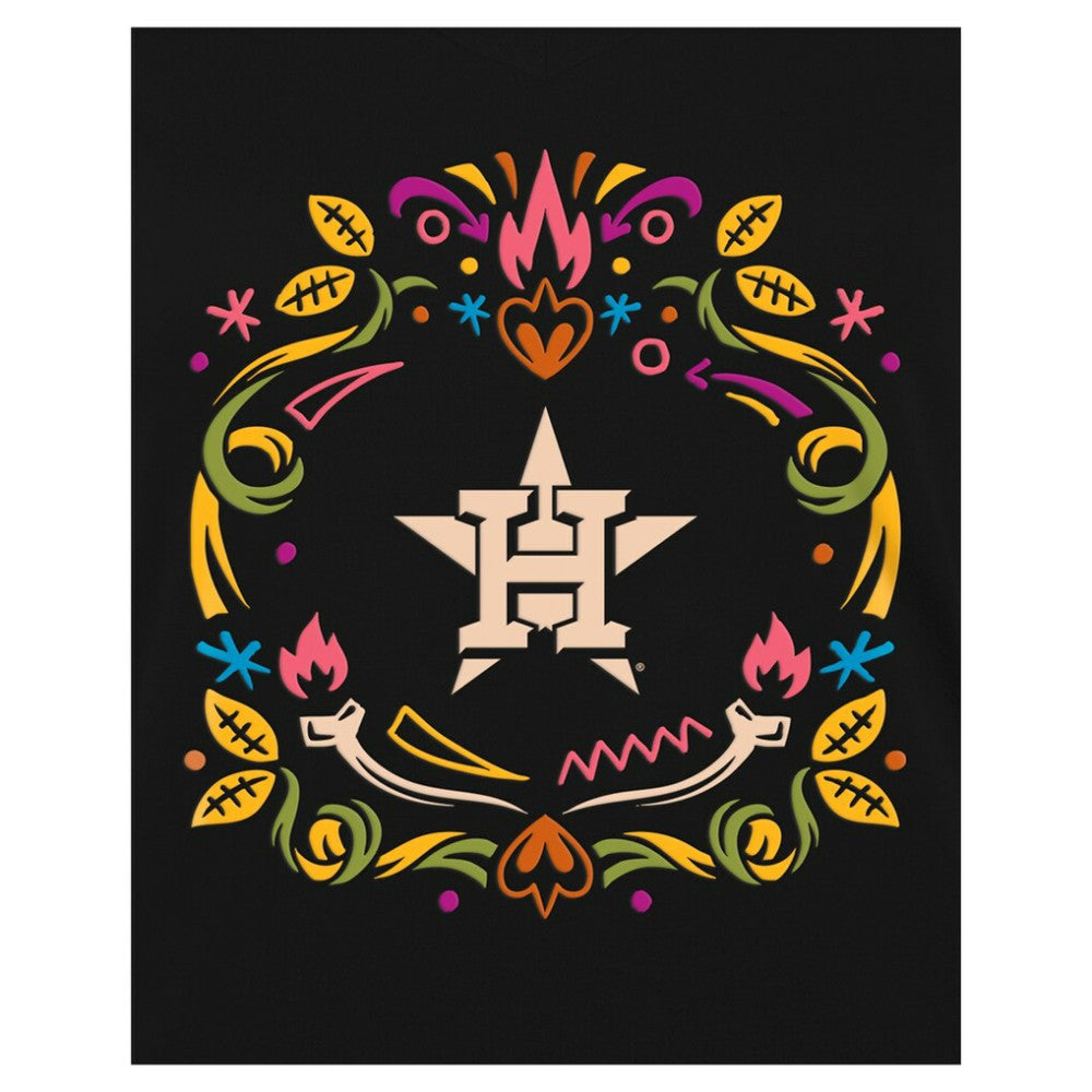Houston Astros New Era Women's Día de los Muertos V-Neck T-Shirt - MLB