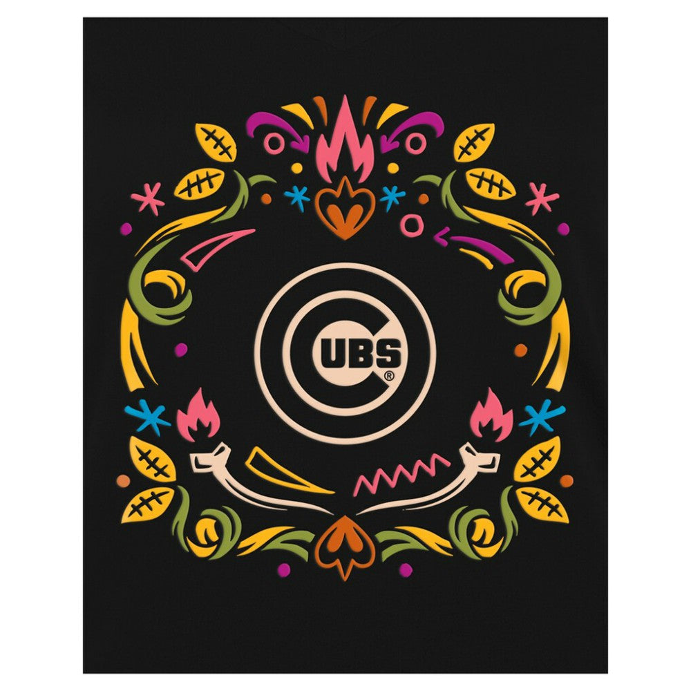 Chicago Cubs New Era Women's Día de los Muertos V-Neck T-Shirt - MLB