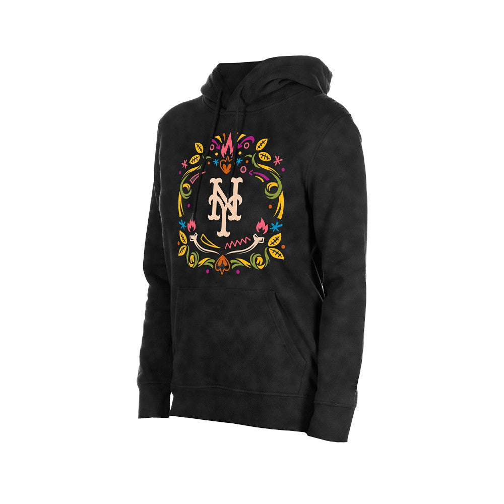 New York Mets New Era Women's Día de Muertos Mineral Wash Hoodie Sweatshirt - MLB