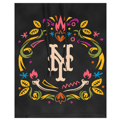 New York Mets New Era Women's Día de Muertos Mineral Wash Hoodie Sweatshirt - MLB