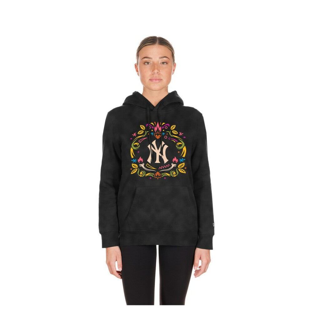 New York Yankees New Era Women's Día de Muertos Mineral Wash Hoodie Sweatshirt - MLB