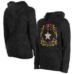 Houston Astros New Era Women's Día de Muertos Mineral Wash Hoodie Sweatshirt - MLB