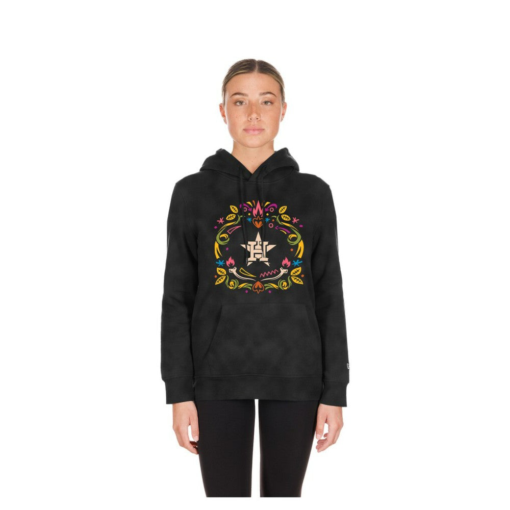 Houston Astros New Era Women's Día de Muertos Mineral Wash Hoodie Sweatshirt - MLB