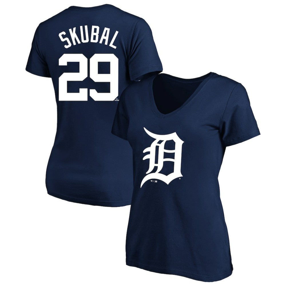 Tarik Skubal Detroit Tigers Profile Women's Plus Size Name & Number V-Neck T-Shirt - MLB