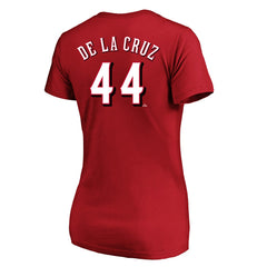 Elly De La Cruz Cincinnati Reds Profile Women's Plus Size Name & Number V-Neck T-Shirt - MLB
