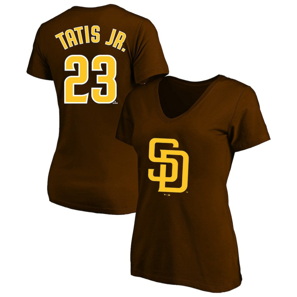 Fernando Tatis Jr. San Diego Padres Profile Women's Plus Size Name & Number V-Neck T-Shirt - MLB