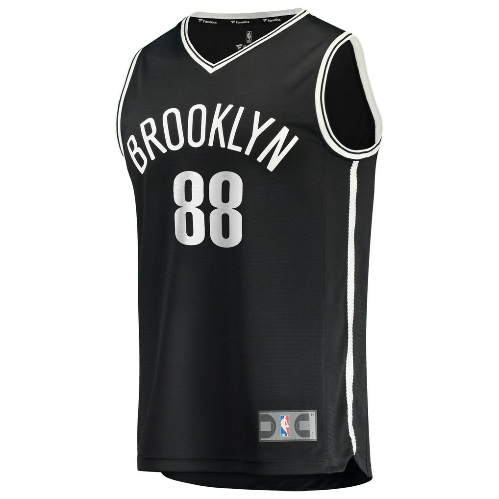 Nolan Traoré Brooklyn Nets Fast Break Replica Jersey Black Icon Edition - NBA