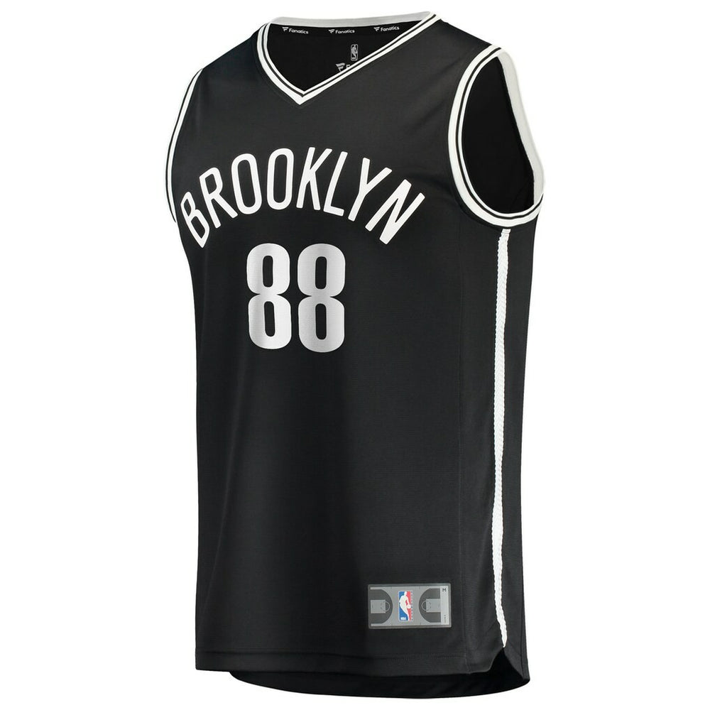 Nolan Traoré Brooklyn Nets Fast Break Replica Jersey Black Icon Edition - NBA