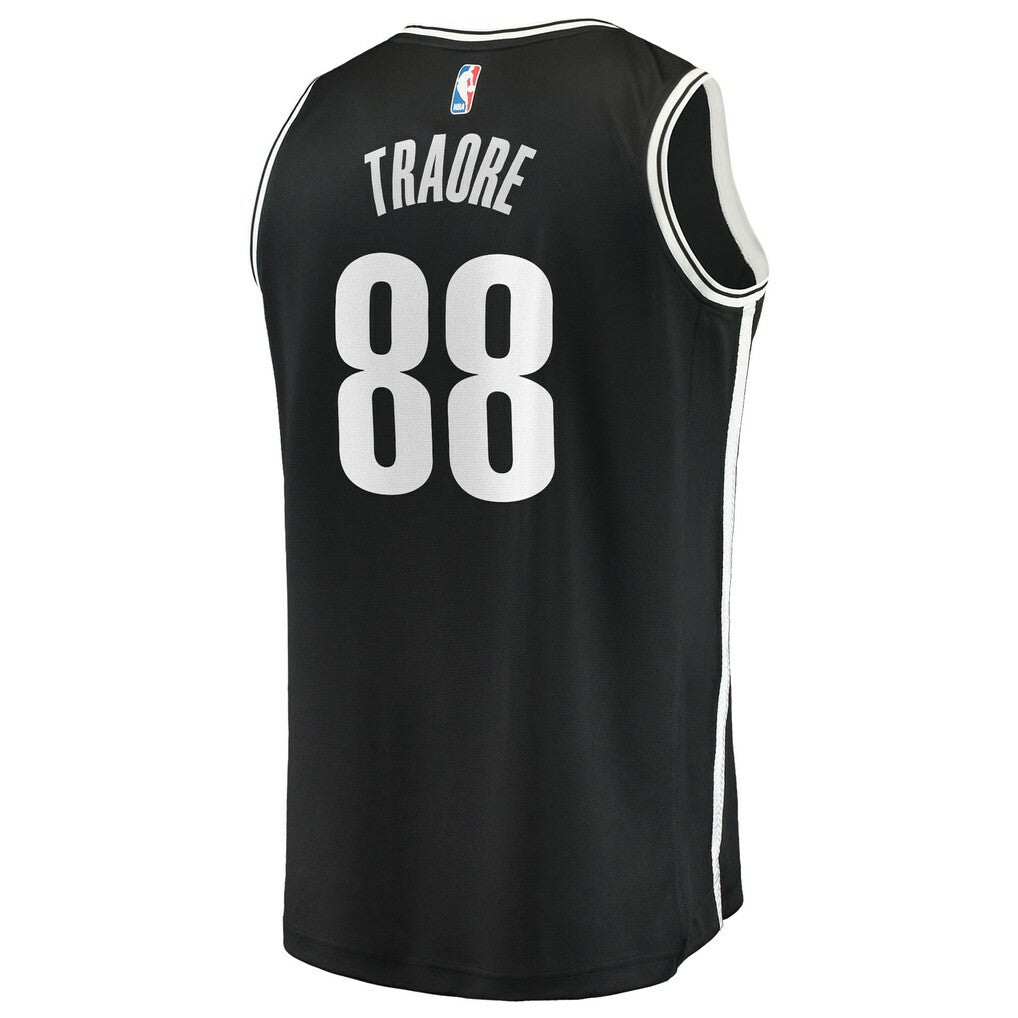Nolan Traoré Brooklyn Nets Youth Fast Break Replica Jersey Black Icon Edition - NBA