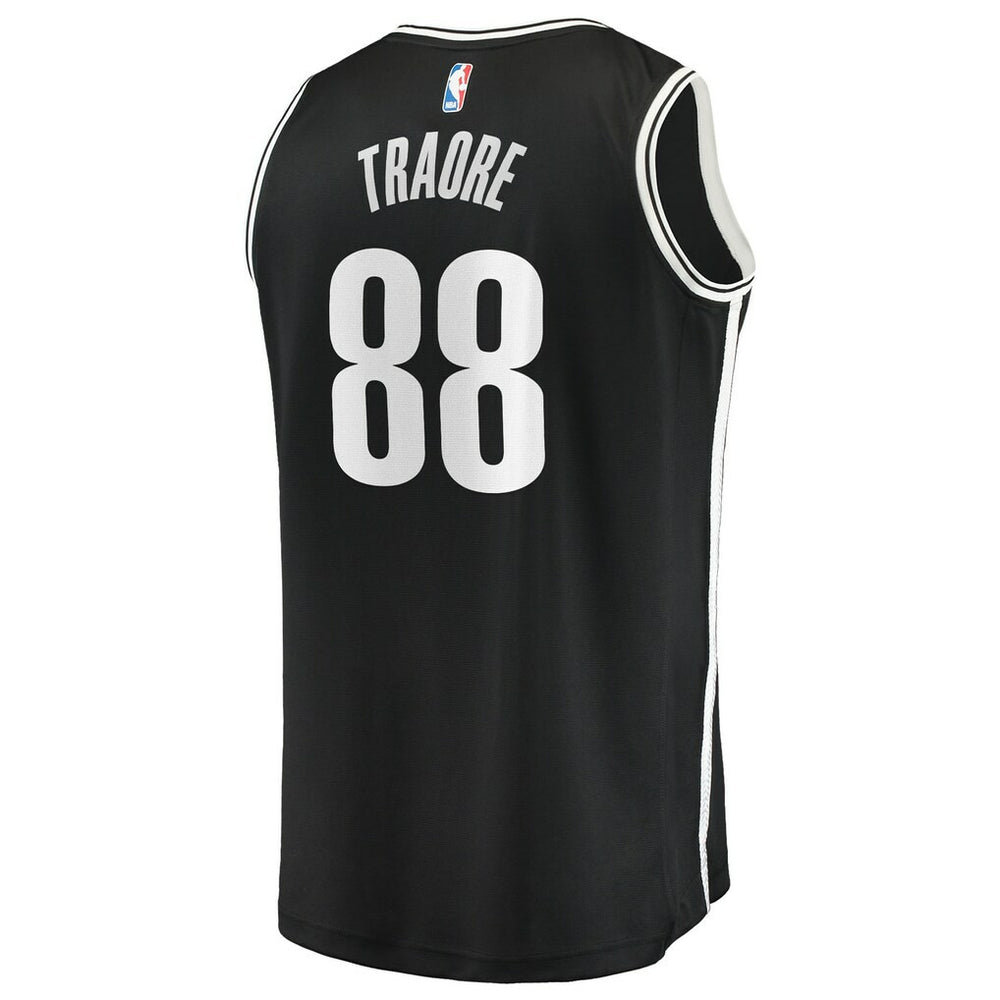 Nolan Traoré Brooklyn Nets Youth Fast Break Replica Jersey Black Icon Edition - NBA