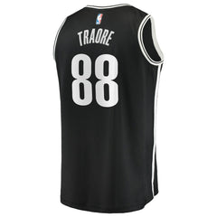 Nolan Traoré Brooklyn Nets Youth Fast Break Replica Jersey Black Icon Edition - NBA