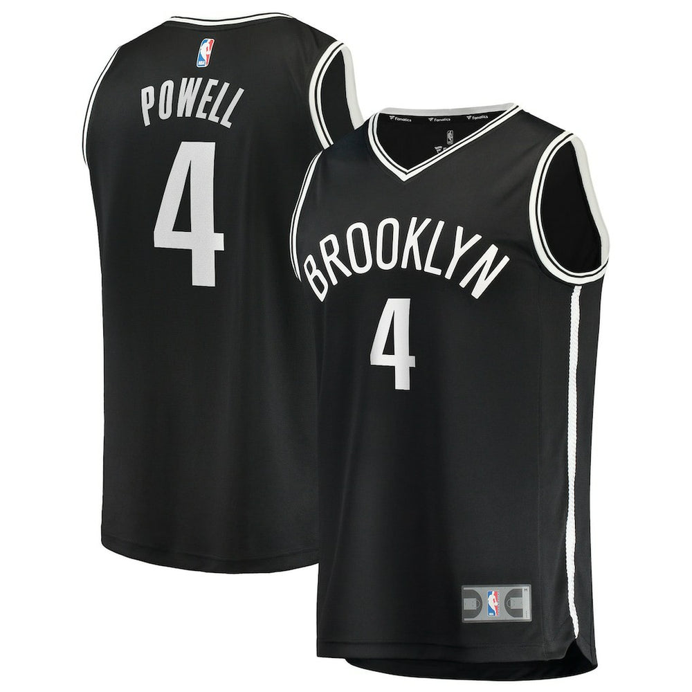 Drake Powell Brooklyn Nets Fast Break Replica Jersey Black Icon Edition - NBA