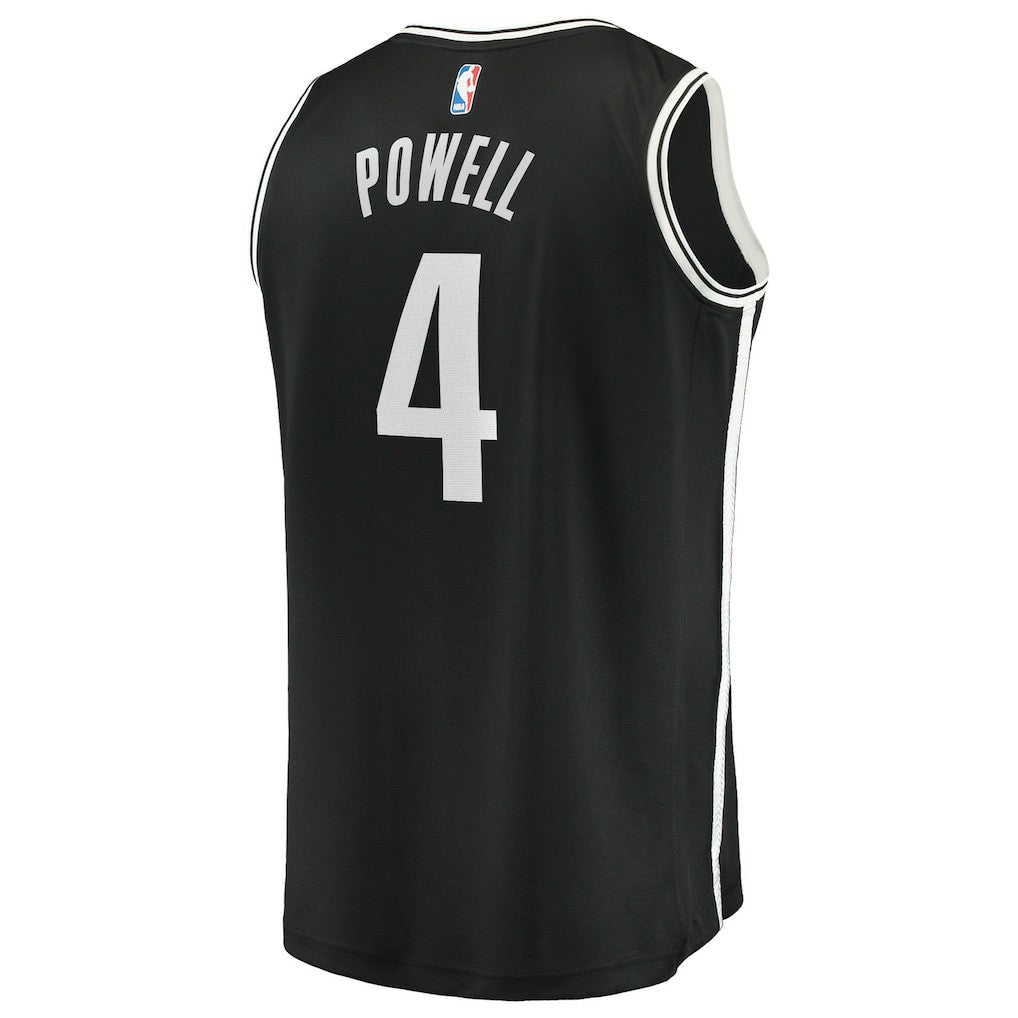 Drake Powell Brooklyn Nets Fast Break Replica Jersey Black Icon Edition - NBA