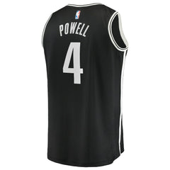 Drake Powell Brooklyn Nets Fast Break Replica Jersey Black Icon Edition - NBA