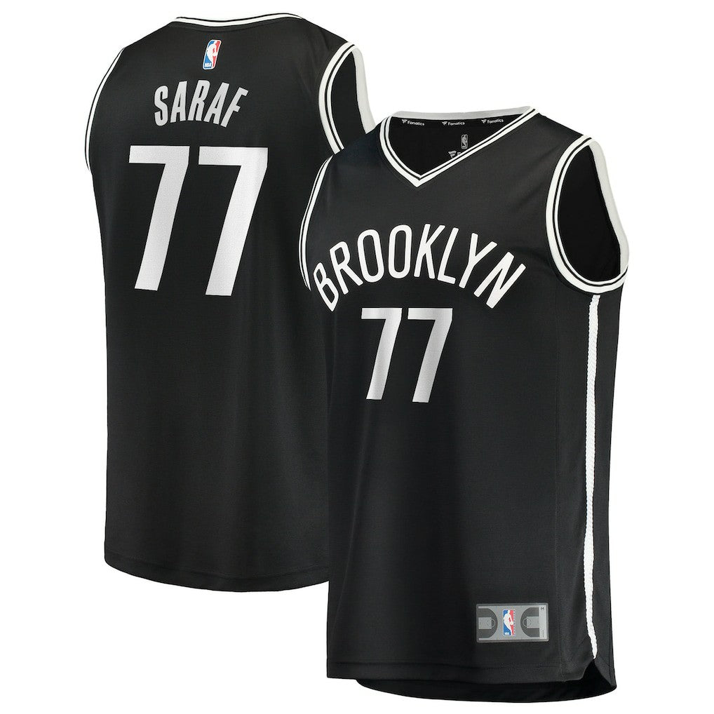 Ben Saraf Brooklyn Nets Youth Fast Break Replica Jersey Black Icon Edition - NBA