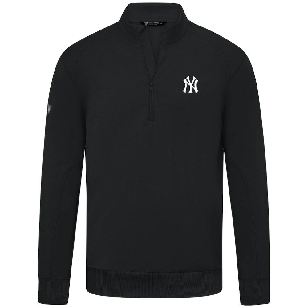 New York Yankees Levelwear Upright Insignia Tri-Blend Quarter-Zip Pullover - MLB