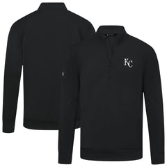 Kansas City Royals Levelwear Upright Insignia Tri-Blend Quarter-Zip Pullover - MLB