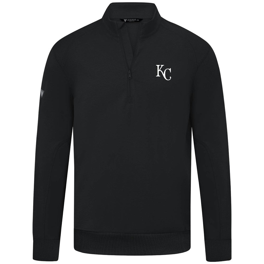 Kansas City Royals Levelwear Upright Insignia Tri-Blend Quarter-Zip Pullover - MLB
