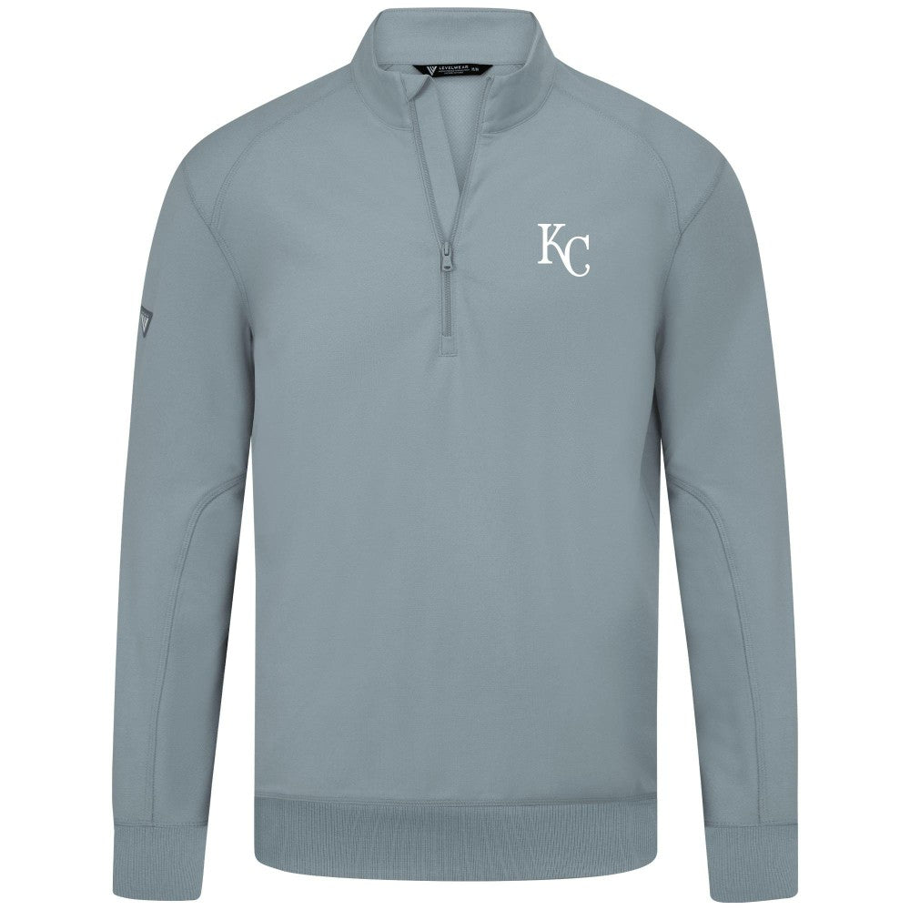 Kansas City Royals Levelwear Upright Insignia Tri-Blend Quarter-Zip Pullover - MLB