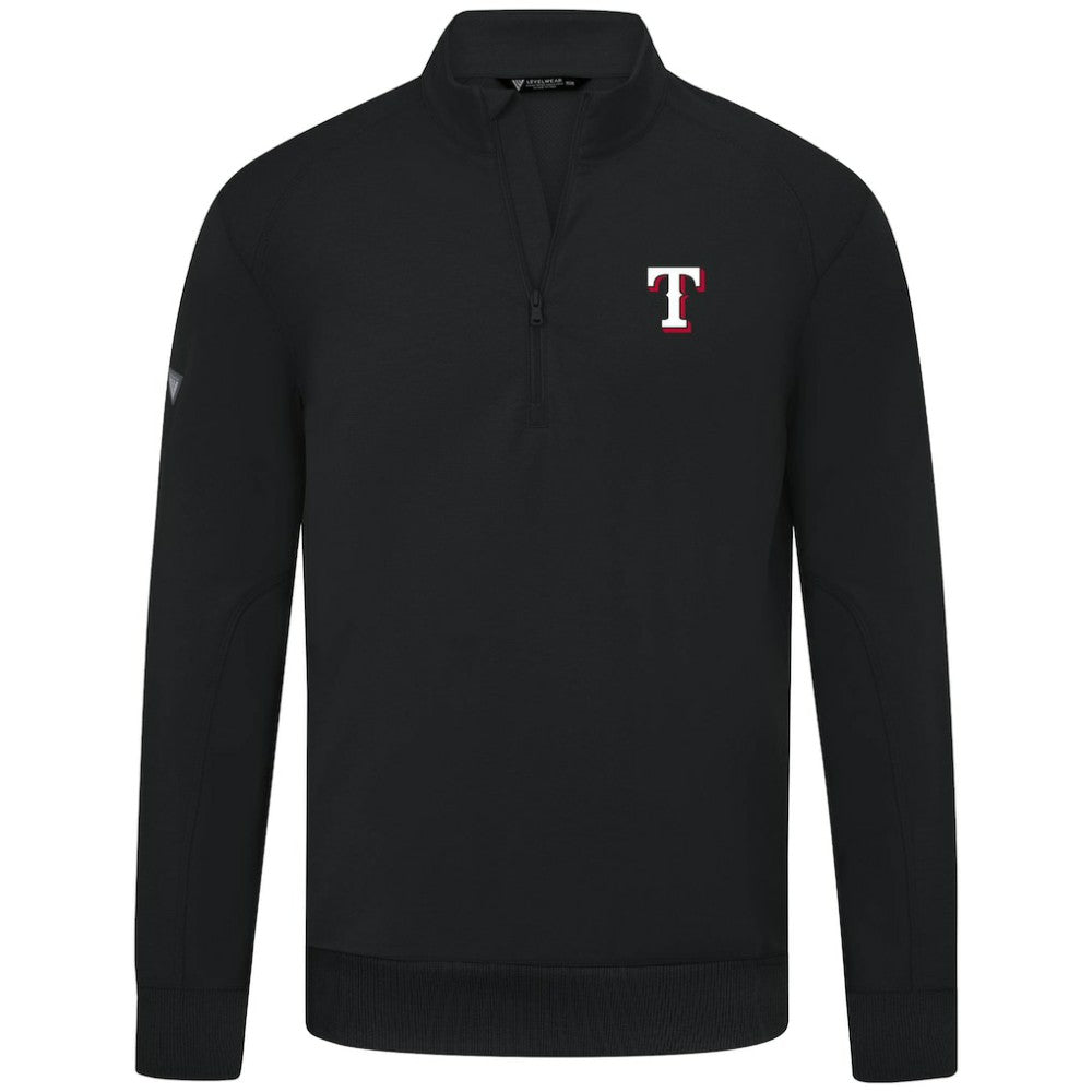 Texas Rangers Levelwear Upright Insignia Tri-Blend Quarter-Zip Pullover - MLB