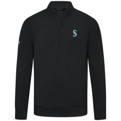 Seattle Mariners Levelwear Upright Insignia Tri-Blend Quarter-Zip Pullover - MLB
