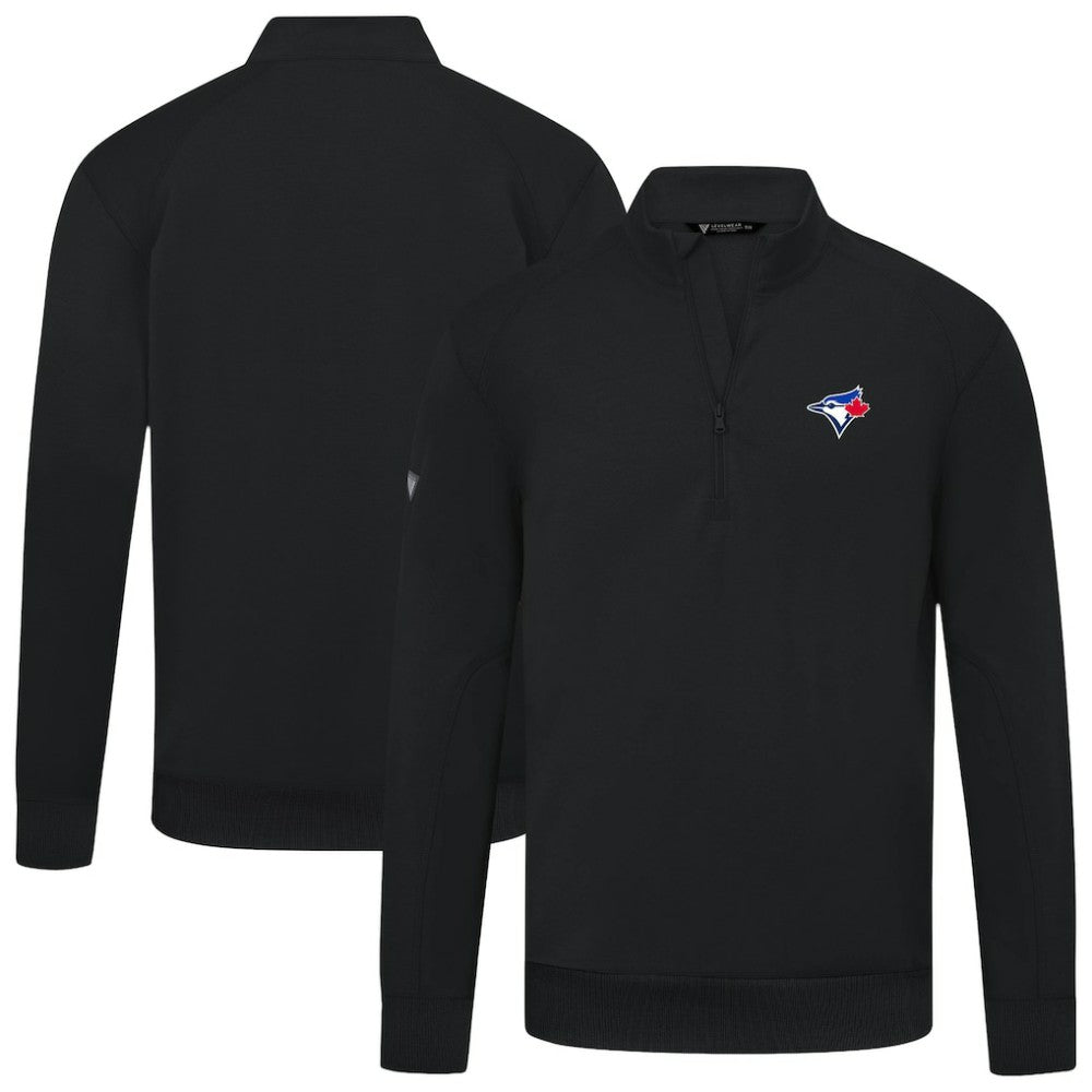 Toronto Blue Jays Levelwear Upright Insignia Tri-Blend Quarter-Zip Pullover - MLB