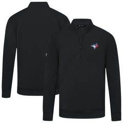 Toronto Blue Jays Levelwear Upright Insignia Tri-Blend Quarter-Zip Pullover - MLB