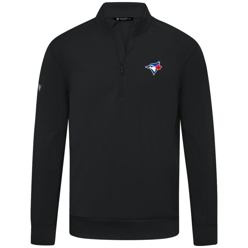 Toronto Blue Jays Levelwear Upright Insignia Tri-Blend Quarter-Zip Pullover - MLB