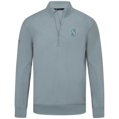 Seattle Mariners Levelwear Upright Insignia Tri-Blend Quarter-Zip Pullover - MLB