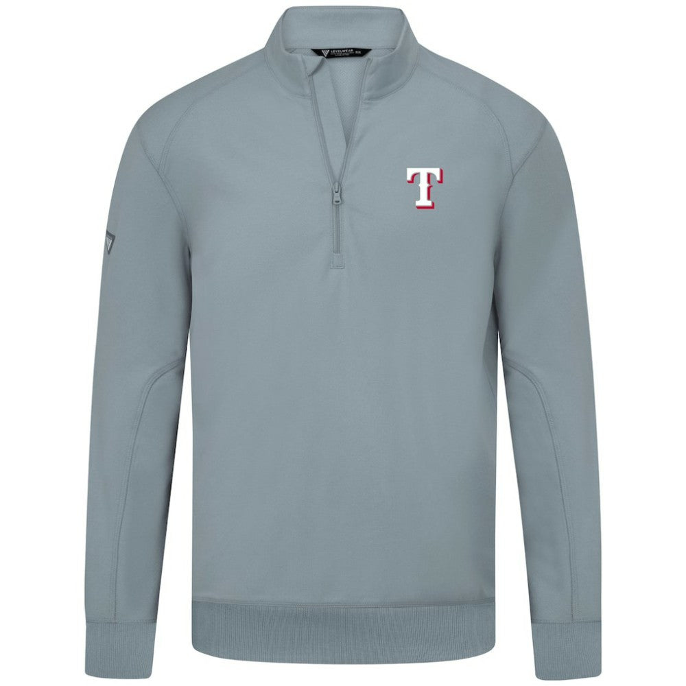 Texas Rangers Levelwear Upright Insignia Tri-Blend Quarter-Zip Pullover - MLB
