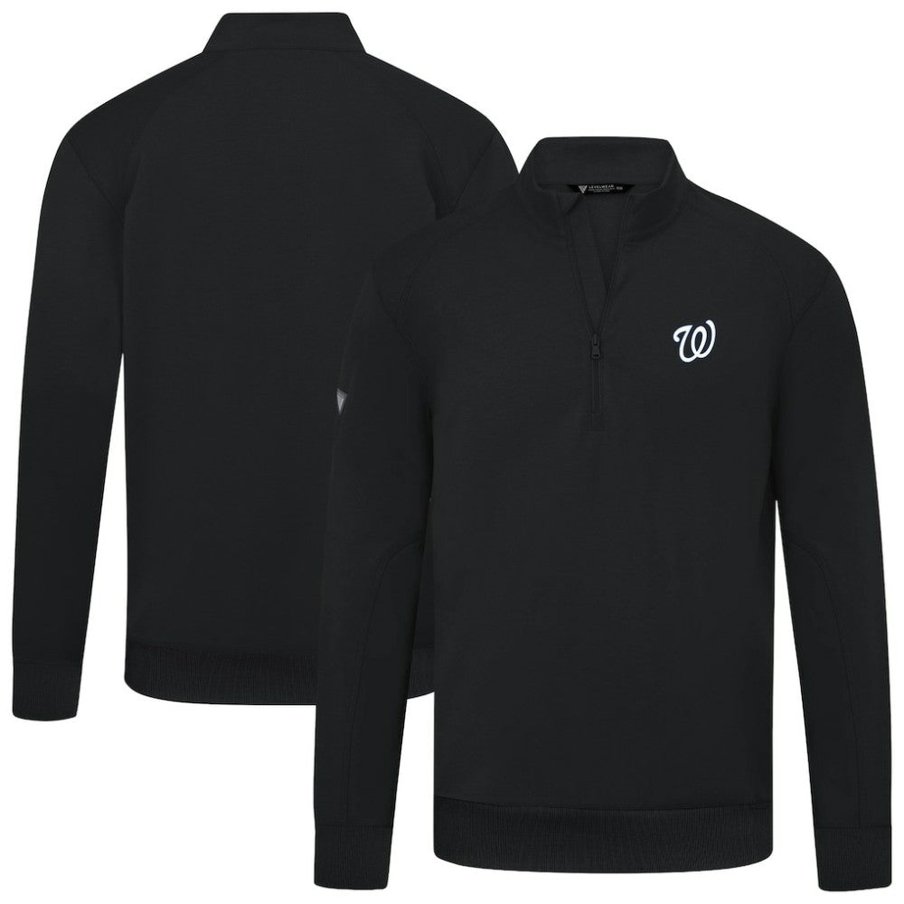 Washington Nationals Levelwear Upright Insignia Tri-Blend Quarter-Zip Pullover - MLB