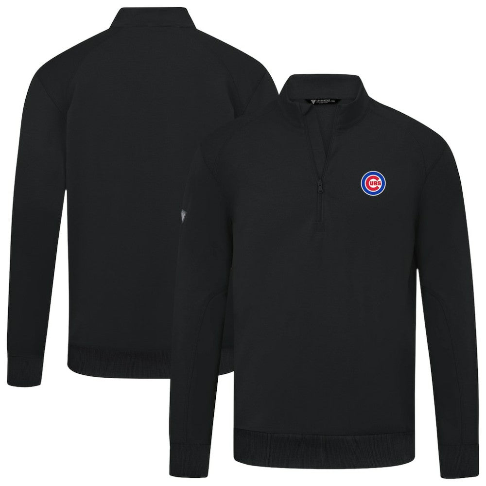 Chicago Cubs Levelwear Upright Insignia Tri-Blend Quarter-Zip Pullover - MLB
