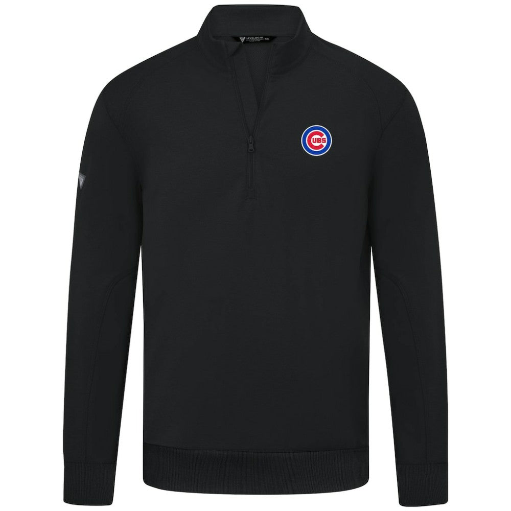 Chicago Cubs Levelwear Upright Insignia Tri-Blend Quarter-Zip Pullover - MLB
