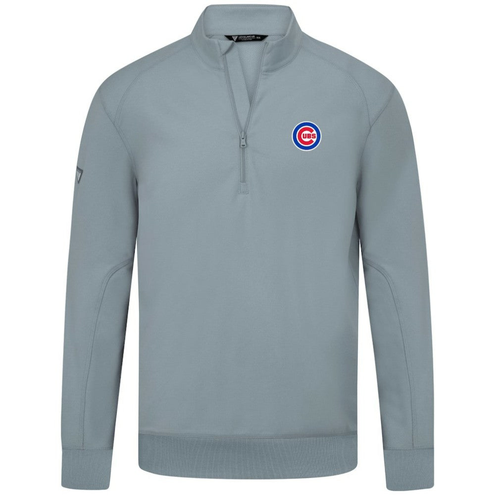 Chicago Cubs Levelwear Upright Insignia Tri-Blend Quarter-Zip Pullover - MLB