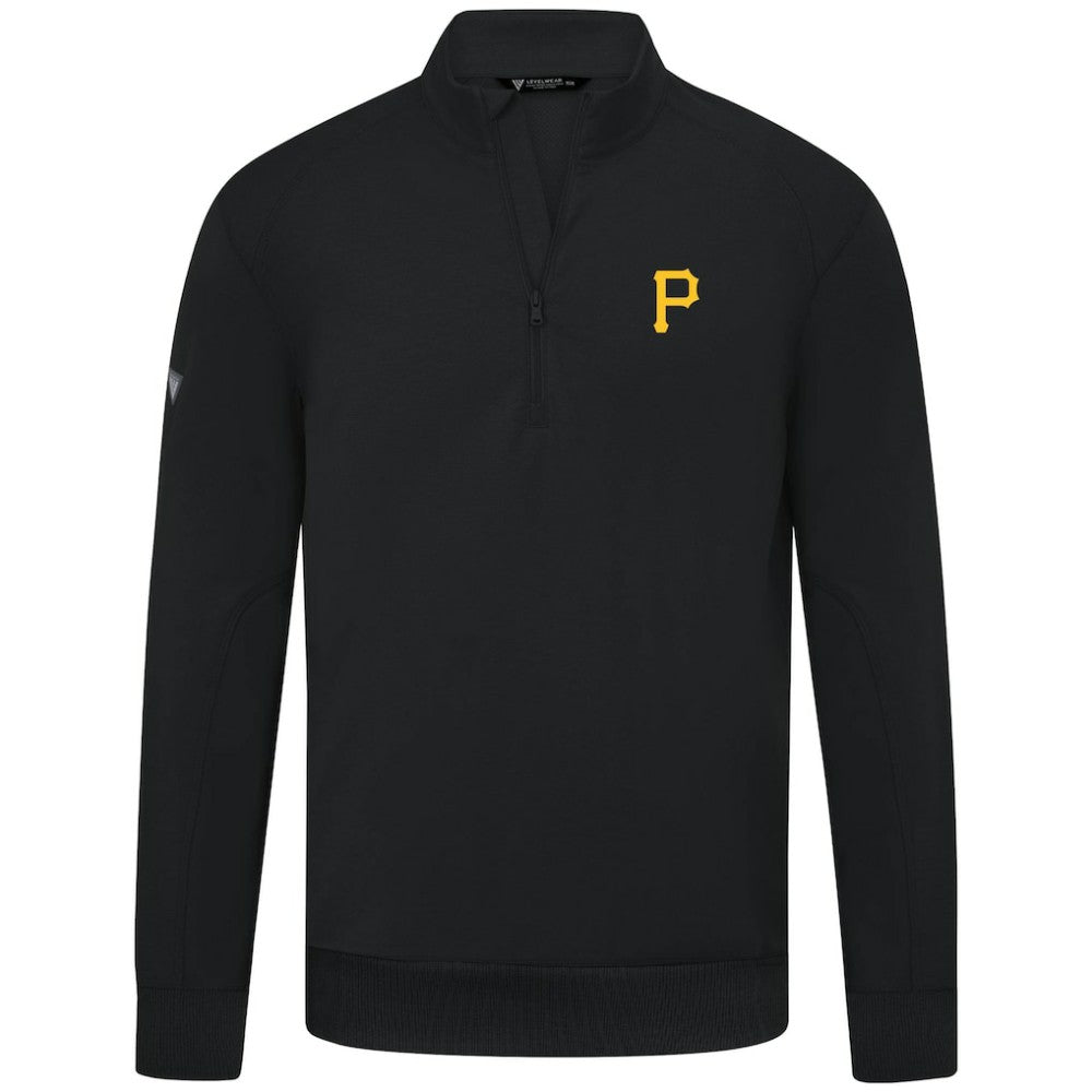 Pittsburgh Pirates Levelwear Upright Insignia Tri-Blend Quarter-Zip Pullover - MLB
