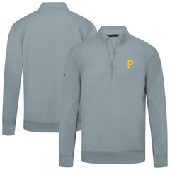 Pittsburgh Pirates Levelwear Upright Insignia Tri-Blend Quarter-Zip Pullover - MLB