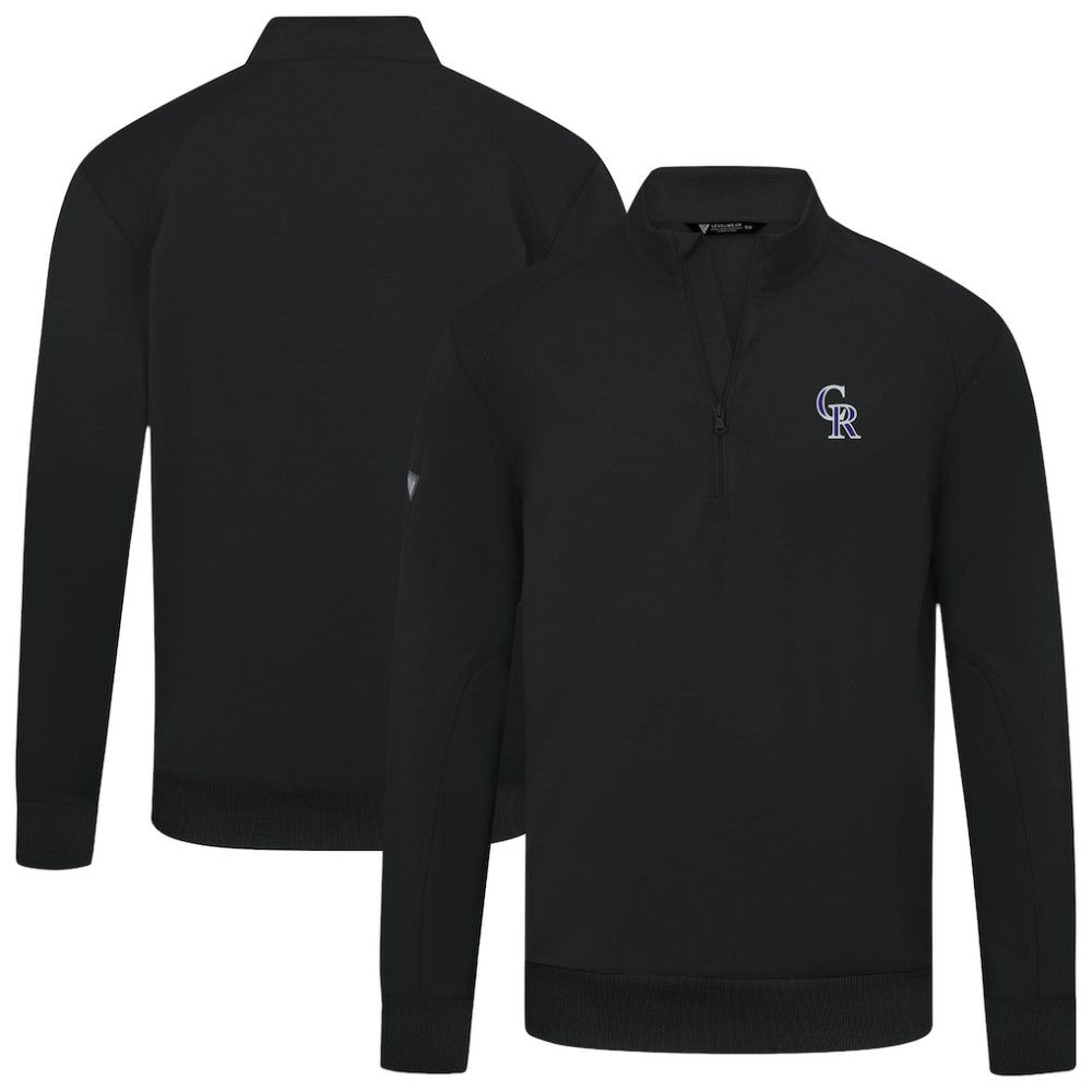 Colorado Rockies Levelwear Upright Insignia Tri-Blend Quarter-Zip Pullover - MLB