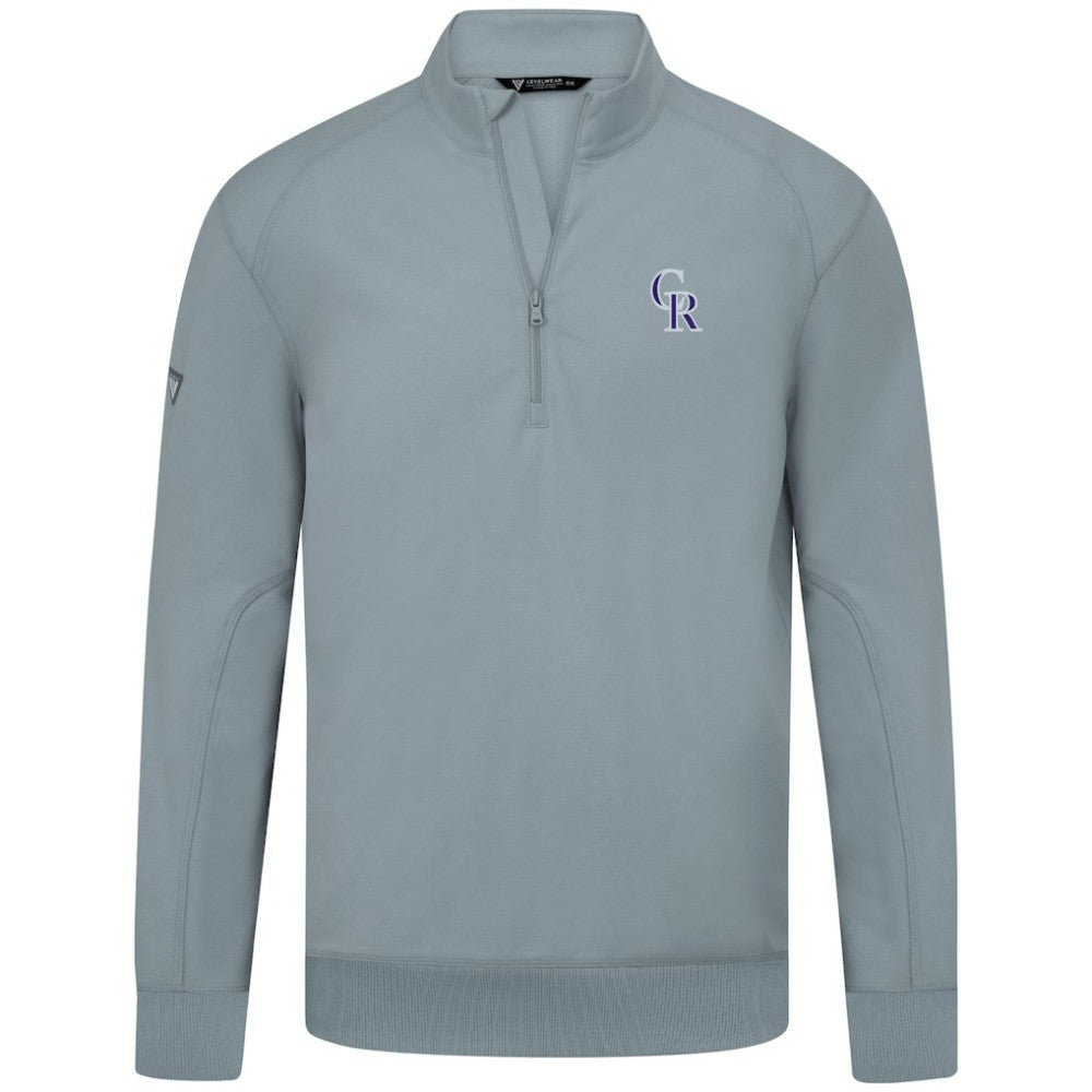 Colorado Rockies Levelwear Upright Insignia Tri-Blend Quarter-Zip Pullover - MLB