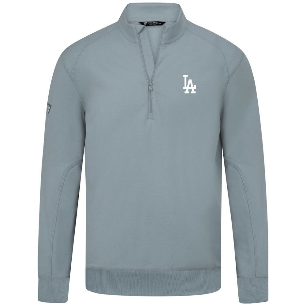 Los Angeles Dodgers Levelwear Upright Insignia Tri-Blend Quarter-Zip Pullover - MLB