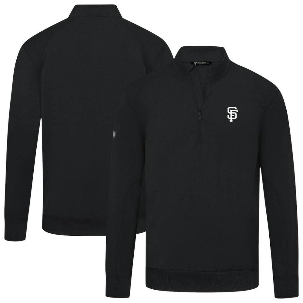 San Francisco Giants Levelwear Upright Insignia Tri-Blend Quarter-Zip Pullover - MLB