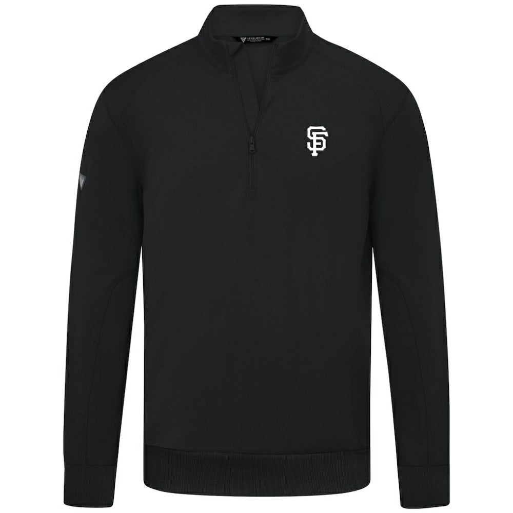 San Francisco Giants Levelwear Upright Insignia Tri-Blend Quarter-Zip Pullover - MLB