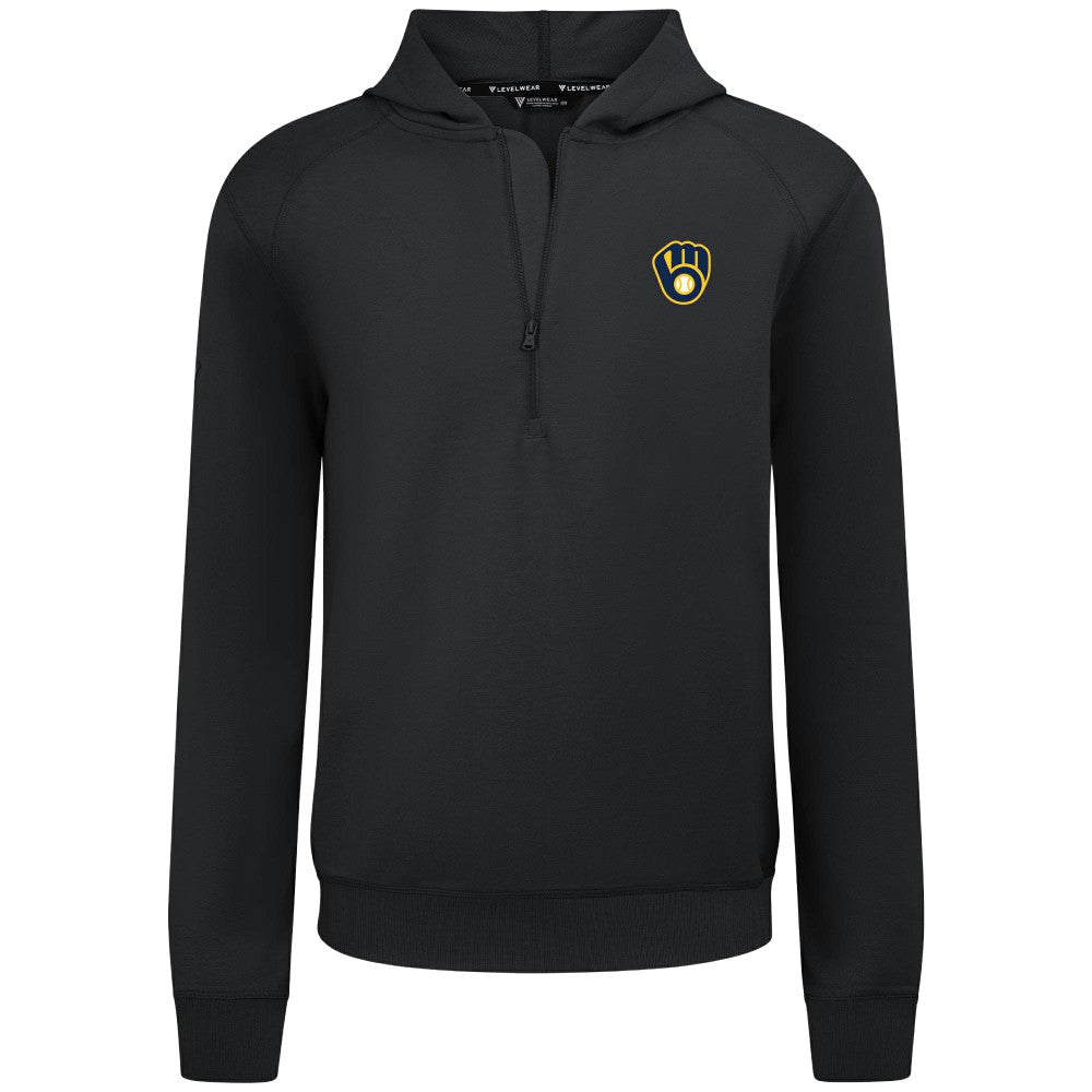 Milwaukee Brewers Levelwear Technic Insignia Quarter-Zip Hoodie - MLB