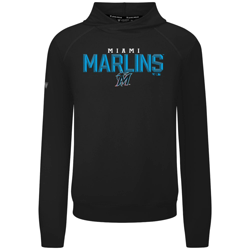 Miami Marlins Levelwear Mandate Carve Tri-Blend Hoodie - MLB