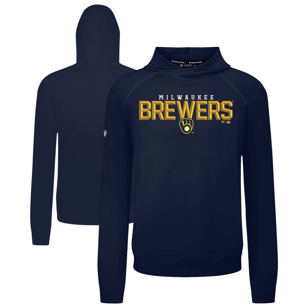 Milwaukee Brewers Levelwear Mandate Carve Tri-Blend Hoodie - MLB