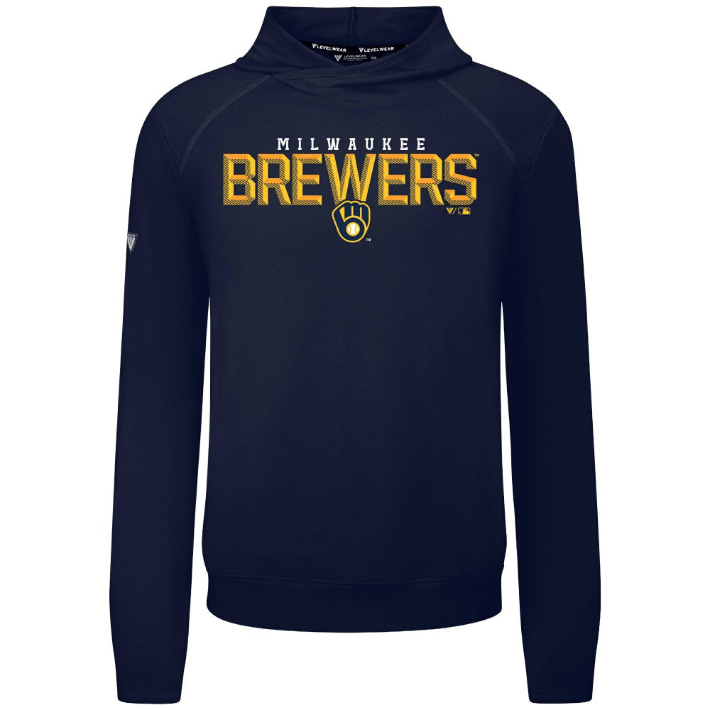 Milwaukee Brewers Levelwear Mandate Carve Tri-Blend Hoodie - MLB
