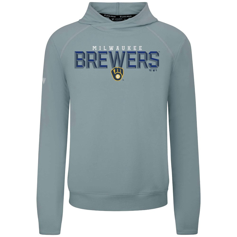 Milwaukee Brewers Levelwear Mandate Carve Tri-Blend Hoodie - MLB