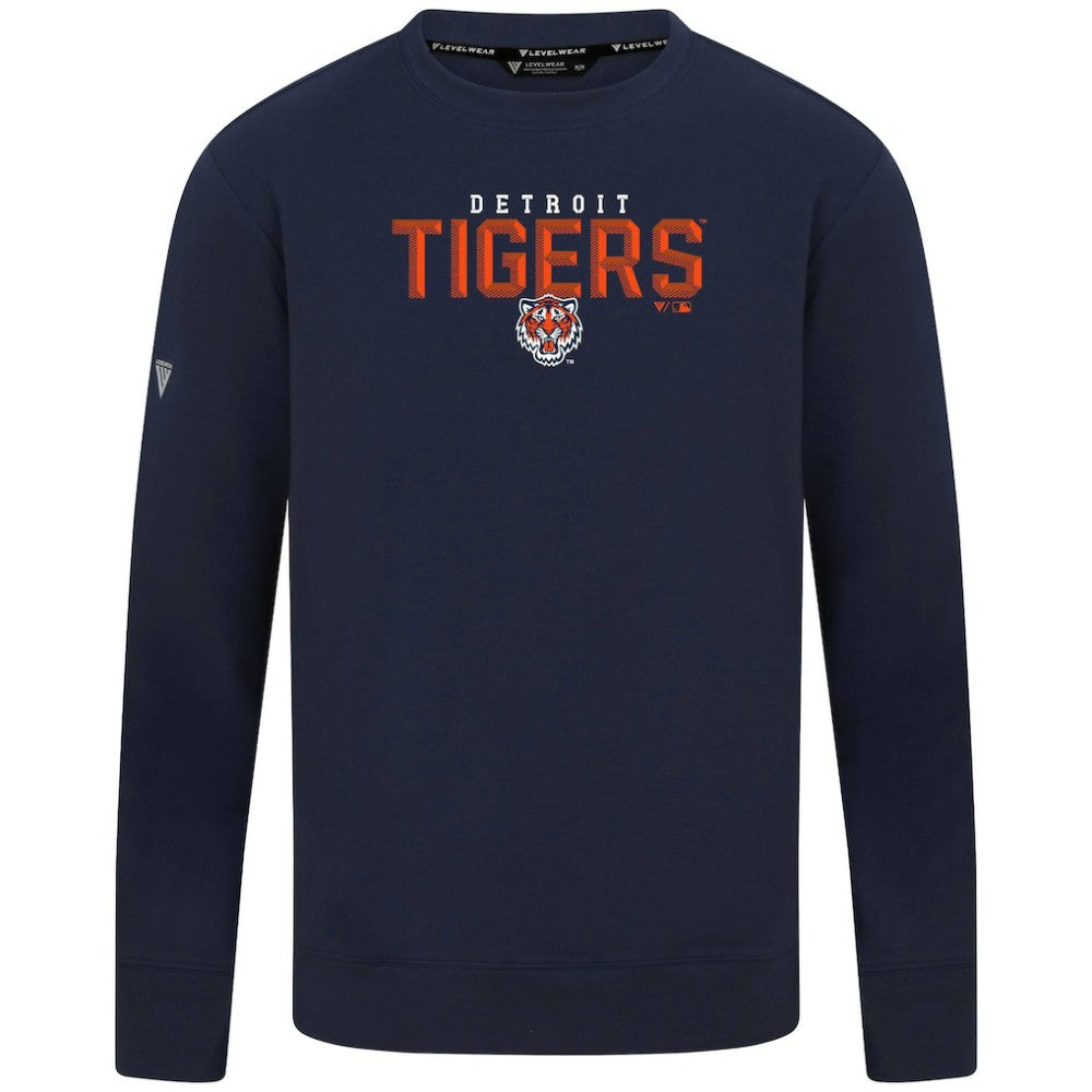 Detroit Tigers Levelwear Mandate Carve Tri-Blend Sweatshirt - MLB