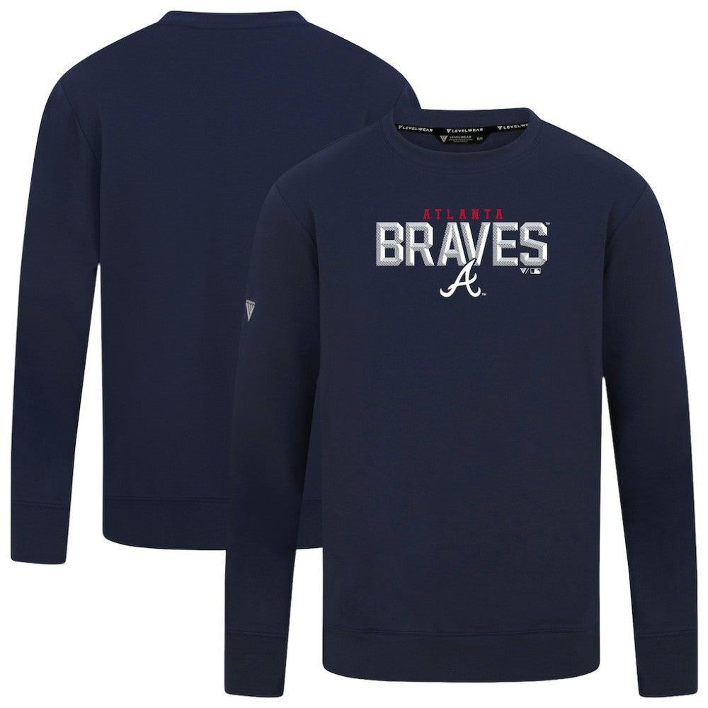 Atlanta Braves Levelwear Mandate Carve Tri-Blend Sweatshirt - MLB